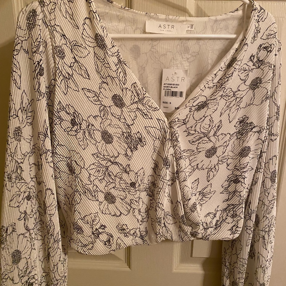 ASTR long sleeve cropped top